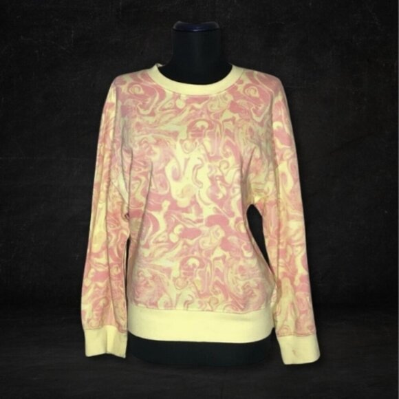 BP Nordstrom Tie Dye Sweatshirt Pullover Pink and Yellow XS - Picture 1 of 11